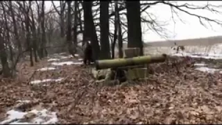 Работа артиллерии и ПТРК батальона "Донбасс-Украина"