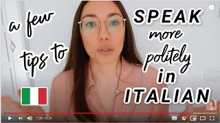 How to speak more politely in Italian [ITA audio, subtitled]