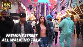 Fremont Street Las Vegas at night - February 2023 Week 1, All Walk, No Talk video.