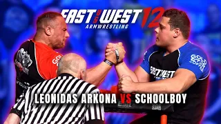 LEONIDAS ARKONA VS  SCHOOLBOY- EAST VS WEST 12  (SUPER HEAVYWEIGHT)