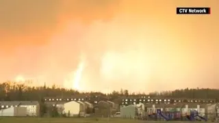 Residents flee as wildfire rages in  Alberta