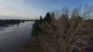 Idaho Falls Downtown 4K Next to the Snake River: DRONE