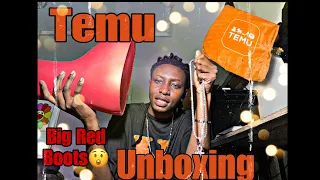 BIG RED BOOTS‼️ Temu Unboxing