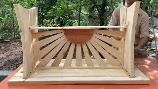 Creative Woodworking Ideas That You Didn't Know // A Set Of Table And Chairs Like The Sun Shining