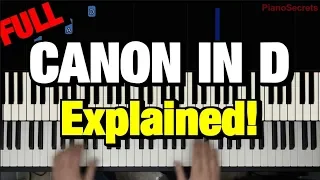 HOW TO PLAY "CANON IN D" BY PACHELBEL (PIANO TUTORIAL LESSON)