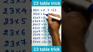 23 table trick | table trick of 23 | table of 23 | 23 ka table trick | #table #tables #short #shorts
