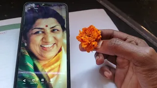 Lata Mangeshkar Drawing With Marigold flower/RIP 😭💔 #latamangeshkar #drawing