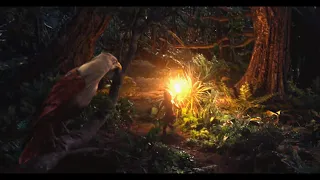 Jungle Book (2016) - Mowgli grabs the red flower