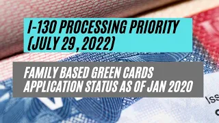 I-130 Processing Priority July 29, 2022 || Family Based Green Card Application Status As Of Jan 2020