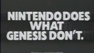 It works just as well in reverse: "Nintendo Does What Genesis Don't."