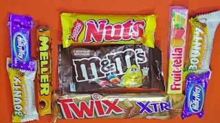 Satisfying Video | New Some Lot’s of Candies ASMR | M&M's, Twix, Meller, MilkyWay, Nuts