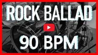 Slow Rock Ballad Drum Track 90 BPM Drum Beat (Isolated Drums) [HQ]