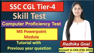SSC CGL Tier 4 CPT  Computer Proficiency Test| Power point Module