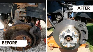 Jeep Liberty Project Pt. 7- Front Suspension and Brakes