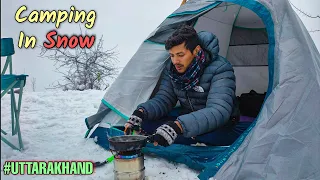 Winter Snow Camping In Uttarakhand Forest | Camping In India | Unknown Dreamer