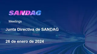 Junta Directiva de SANDAG- 26 de enero de 2024