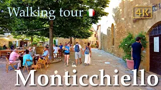 Monticchiello (Tuscany), Italy【Walking Tour】History in Subtitles - 4K