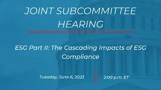 Joint Subcommittee Hearing