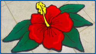 Tufting a Vibrant Hibiscus Flower rug from Start to Finish