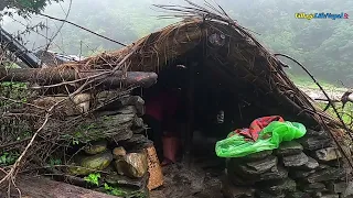 This is Himalayan Life | Nepal🇳🇵|Ep-141| Rainy Time Daily Life | Traditional Water Mill | Village