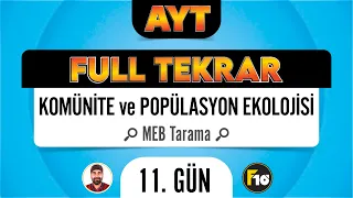 MEB Biyoloji Kitabı Komünite ve Popülasyon Taraması F10 Full Tekrar Kampı