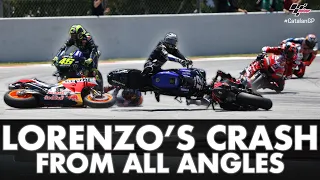 Lorenzo's crash in Catalunya from all angles | 2019 #CatalanGP