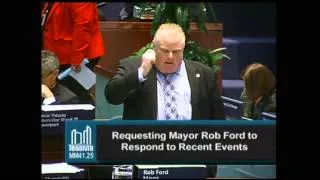 Toronto Mayor Admits He Has Bought Illegal Drugs