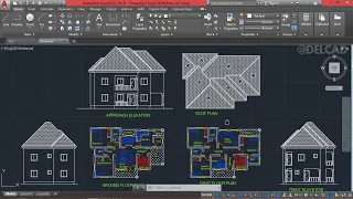 Full Building Plan Drawing in AutoCAD Part_1 - Ground floor plan.