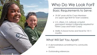 AmeriCorps NCCC: Application & Selection Webinar