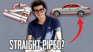 Straight Piping My 2018 Jetta GLI [PQY Universal 3 Inch Stainless Steel Exhaust Pipe Kit]