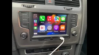 WV golf 7 composition color to Apple carplay radio.