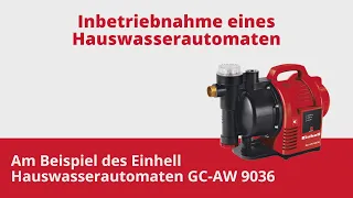 Inbetriebnahme eines Hauswasserautomaten