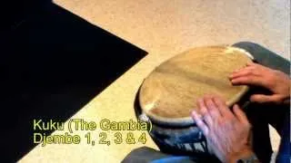 Djembe rhythms and grooves part 2 (from The Gambia), Fulla, Kuku, Tiriba