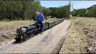 Frank Bauer's Nickel Plate Mikado # 587  - August 2020 at the Wimberley Blanco & Southern WBS