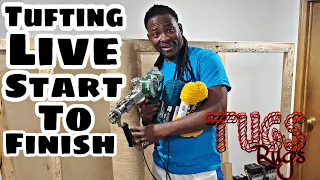 Tufting Rug Live From Start To Finish | Tufting Gun Review