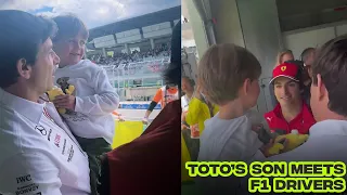 Toto Wolff's SON meets F1 Drivers- Austrian GP