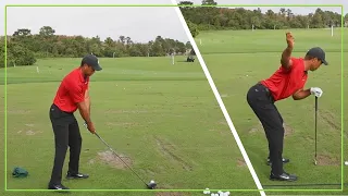 Tiger Woods Comeback Full Range Session | Warm Up Swings