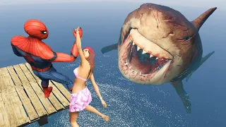 GTA 5 Water Ragdolls | SPIDERMAN Jumps/Fails ep.38 (Euphoria Physics)