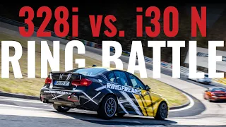 Modified BMW 328i and Hyundai i30 N on Nordschleife