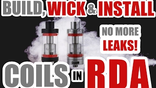 BEGINNER TUTORIAL: QUICK EASY TANK COIL BUILD, INSTALL, AND WICK FOR RTA / RDTA