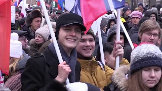 В Москве прошел марш памяти Немцова