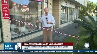 Loja assaltada em Santa Maria da Feira