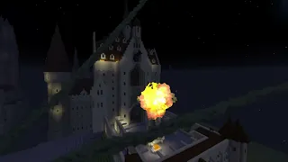 Harry Potter and the Deathly Hallows Part 2 | Courtyard Apocalypse Scene in Minecraft in IMAX