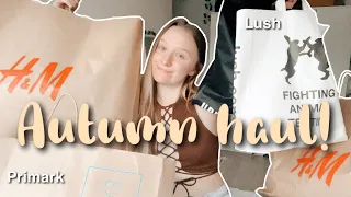 Huge autumn try on haul! *h&m, Primark, urban outfitters & lush*