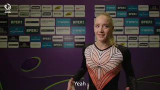 2024 Women's Artistic Europeans - Interview Lieke WEVERS after podium training