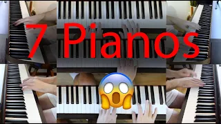 Florence + The Machine - Dog Days Are Over - but it's for 7 pianos
