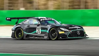 Mercedes AMG GT3 Evo 2020 in action at Monza Circuit: Accelerations, Fly Bys & Great V8 Sound!