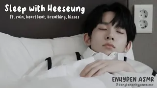 Sleep with Heeseung ASMR – ENHYPEN ASMR (ft. raining, heartbeat, breathing, kisses)