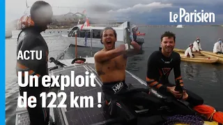 Le nageur quadri-amputé Théo Curin réussit la traversée du lac Titicaca sur 122 km