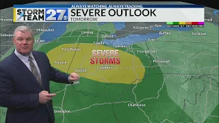 An update on the risk for showers and storms Wednesday